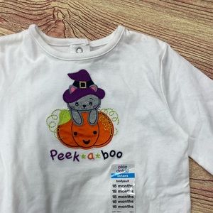 Brand new white long sleeve Halloween shirt . Size 18 months .